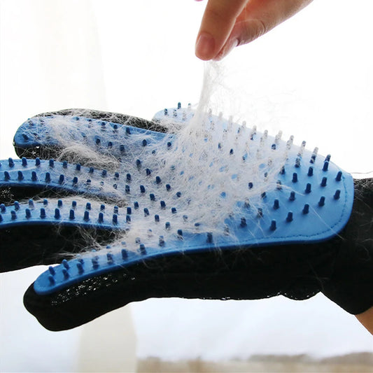 FluffEase™ Pet Grooming Glove – Hair Remover & Deshedding Brush for Cats & Dogs